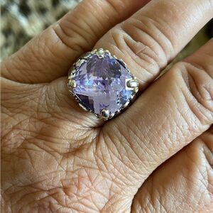 Amethyst & Sterling Silver Ring